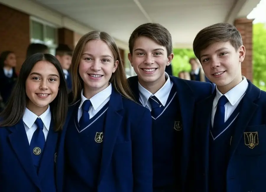 Estudantes num programa escolar no estrangeiro